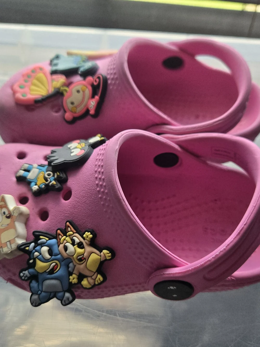 Pink Kids Crocs Size C7